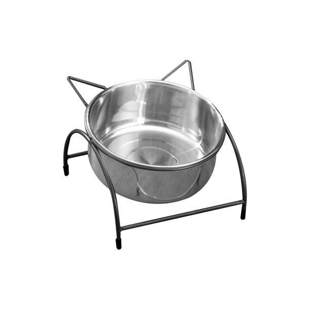 Cuenco para gatos jinwen Cuenco para comida de gatos Cuenco inclinado para mascotas para perros pequeños 12cm Negro Cuenco elevado para gatos