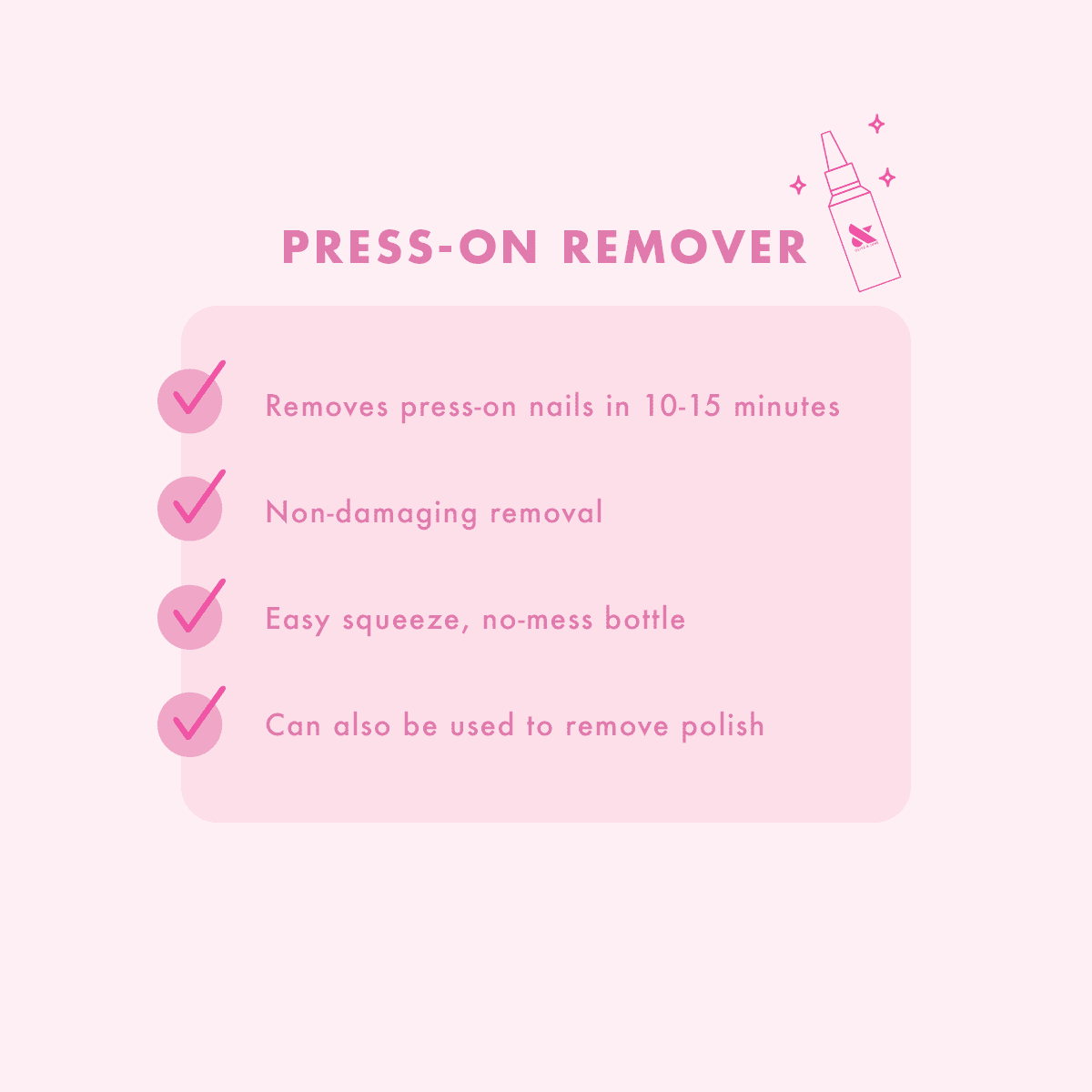 Olive & June Press-on Nail Remover Acetone Bottle, 2.03 fl oz