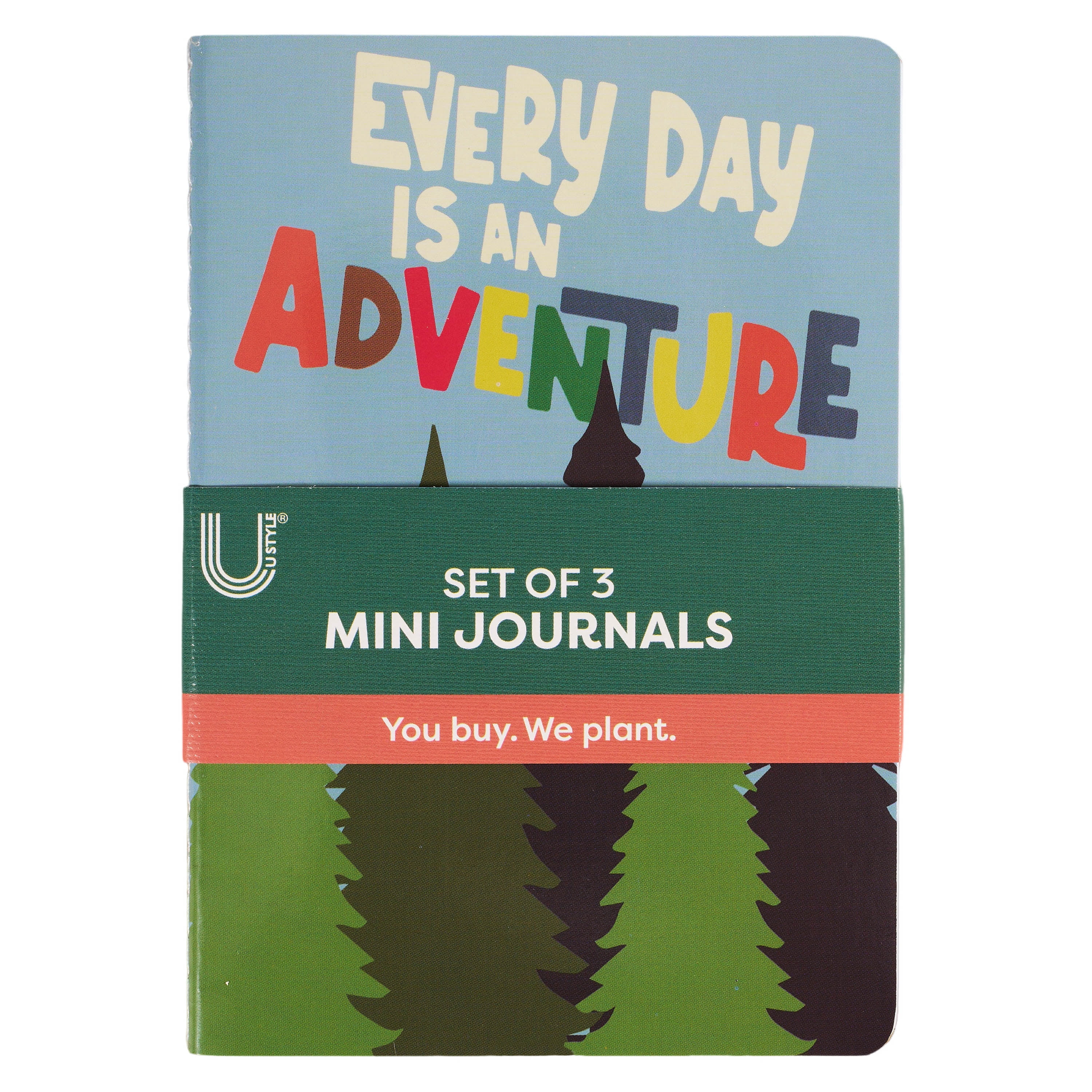 U Style Set of 3 Mini Journals, Camping Designs