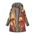 thumbnail image 1 of Women Winter Leisure Printed Hooded Plush Jacket Plus Fleece Jacket Coat, 1 of 4