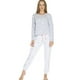 thumbnail image 1 of Pijama Mujer Pantalón Blusa Suave Estampado Estrellas Gris gris M Incógnita 660036, 1 of 7