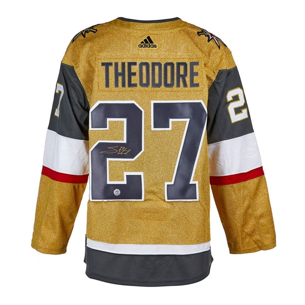 Shea Theodore Vegas Golden Knights Signed Reverse Retro Adidas Jersey 
