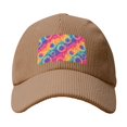 thumbnail image 4 of Baseball Cap Bent Eaves Design 6 Piece Cap Body Breathable Not Hot Plastic Cap Drag For Daily Travel Vacation Darkorchid Tie Dye Background Rainbow Colors Tie-Dye Pattern Khaki, 4 of 8
