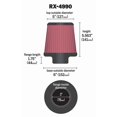 thumbnail image 1 of K & N Filters Air Filter RX-4990 X-Stream; Red; Cotton Gauze; Round Tapered; Single Centered Flange; Filter Top, 1 of 6