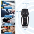 thumbnail image 3 of Unique Bargains Car Key Fob Shell 4 Button Remote Control Key Case Keyless Entry Housing for Ford Explorer 2016-2017, 3 of 7