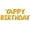 Gold, variant on Letter Balloons - YAPPY BIRTHDAY 16" Inch Alphabet Letters Foil Mylar Balloon Dog Birthday Party Banner (Green)