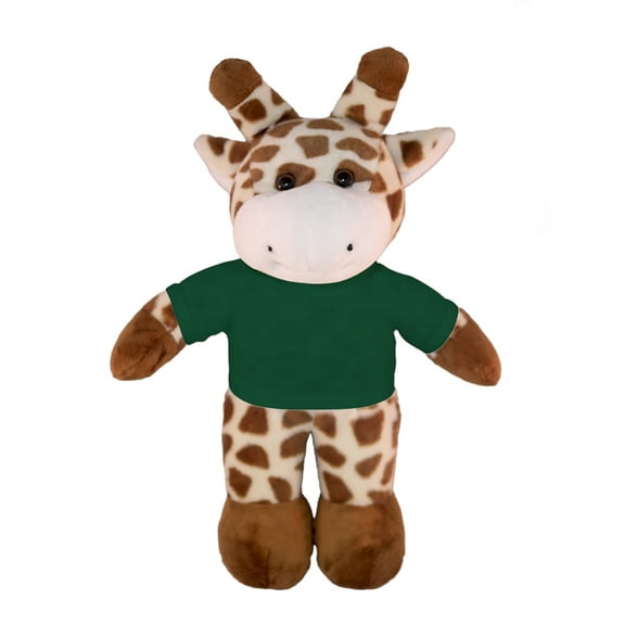 Plushland 8 Inch Floppy Giraffe with Tee Plush Stuffed Animal Personalized Gift - Custom Text on Shirt - Great Present for Mothers Day, Valentine Day, Graduation Day, Birthday
