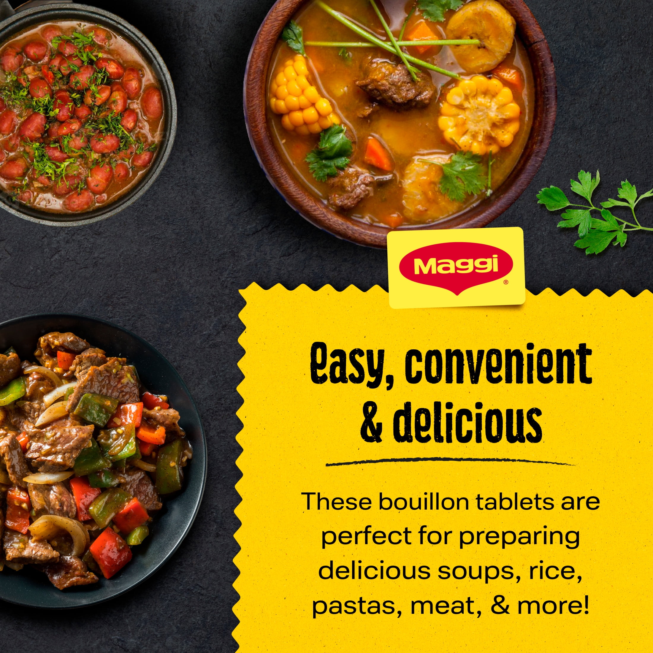 (48 pack) Maggi Caldo Sabor A Res Beef Flavor Bouillon Cubes, Beef Bouillon, Soup Seasoning, 6-CT 2.32 oz