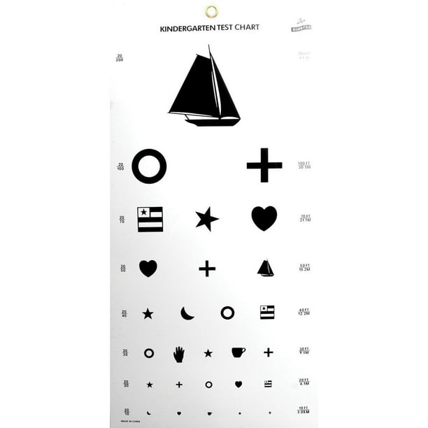 kindergarten eye chart by maxiaids walmartcom walmartcom