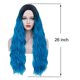 thumbnail image 2 of Pelucas azules para mujer Ombre 26 Peluca de pelo ondulado y rizado azul largo Peluca natural linda de colores pastel con gorro de peluca transpirable Perfecto para fiesta diaria Cosplay M0, 2 of 3