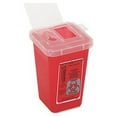 thumbnail image 2 of Sharps Waste Receptacle Square, Plastic, 32oz, Red, 2 of 2