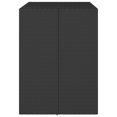 thumbnail image 2 of vidaXL Bar Table with Glass Top Black 105x80x110 cm Poly Rattan, 2 of 4