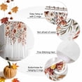 thumbnail image 5 of Shower Curtain 72"W x 96"L Thanksgiving Fall Rustic Flowers Leaves Fabric Shower Curtains Set with Hooks Water Repellent Bathroom Curtains Machine Washable Bathroom Accessories, 5 of 6