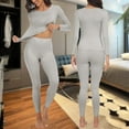 thumbnail image 3 of Anyfit Wear Women Thermal Underwear Set Long John Base Layer Ultra Soft Top&Bottom Sets for Cold Weather, 3 of 5