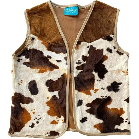 Making Believe Gilet Western Marron pour Enfants Cowboy Ou Cowgirl Taille 6-8