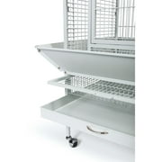 Prevue Pet Products Select Wrought Iron Parrot Bird Cage 24x20x60, Pewter