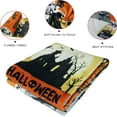 thumbnail image 5 of Halloween Blanket Haunted Throw Pumpkin Ghost Spooky Spider Webs Bat Black Cats Witch''s Hat Skull Potions Flannel Halloween Fleece Blankets and Throws (50" x 60"), 5 of 5