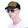 thumbnail image 4 of Naloa Abstract Pattern Adult adjustable Print Baseball Hat, Patchwork curved brim baseball capfor Men and Women, One Size, 4 of 5