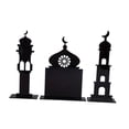 thumbnail image 2 of 3x Decoraciones acrílicas Ramadán Ornamento de escritorio plano Decoración decorativa Obra de arte 2D Eid Mubarak Decoración para mesa de comedor 15.2x5cm 13.5x10cm, 2 of 8