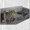 thumbnail image 6 of Nautical Soft Flannel Fleece Throw Blanket, Old Pirate Ship in the Sea Historical Cruise Retro Voyage Grunge Style Art, Cozy Plush for Indoor and Outdoor Use, 50" x 70", Plum Tan, by Ambesonne, 6 of 6