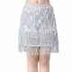 thumbnail image 3 of Gibobby mini faldas de mujer Para Mujer Falda A La Cadera Danza Del Vientre Falda A La Cadera Flow Su Lentejuelas Wrap Falda De Mujer(Plateado, L), 3 of 4