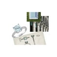 thumbnail image 3 of 1.75 Carat (Ctw) Aquamarine Cushion-Cut Ring in 10K White Gold with Diamonds for Women, 3 of 6