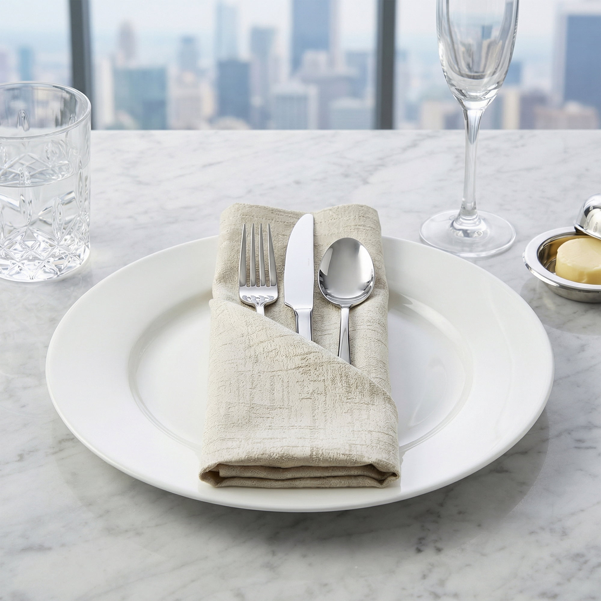 Unique Bargains 6Pcs Satin Washable Reusable Cloth Napkins Coffee 20x20inch