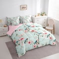 thumbnail image 4 of Homewish Pink Cherry Blossoms Twin Bedding Sets 7-Piece, Rustic Birds Animal Bedding Comforter Set, Vintage French Style Reversible Sheet Sets, Super Cozy Room Decor, 4 of 8
