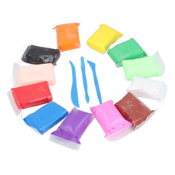 Air Dry Clay Set, Safe Harmless Colorful Modeling Clay Non Stick and Easy to Model DIY Soft Clay Easily Pinch Into Any Shapes Air Dry Clay for Kids