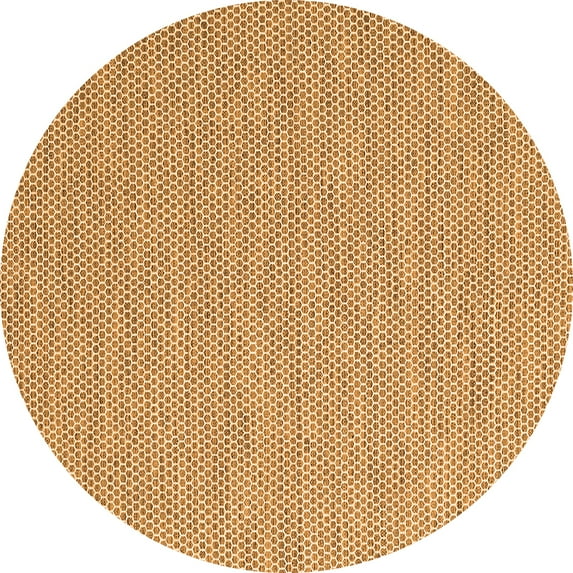 Ahgly Company Indoor Round Abstract Orange Contemporary Area Rugs, 8' Round