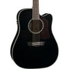 Washburn Heritage Series HD10SCE Acoustic-Electric Cutaway Dreadnought Guitar Gloss Black