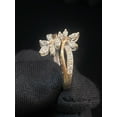thumbnail image 5 of Pave 0.83 Cts Marquise Round Cut Diamonds Flower Petals Wedding Ring in Hallmark 14K Two-Tone Gold, 5 of 13