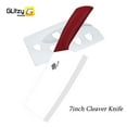 thumbnail image 1 of Ceramic Knife Kitchen Utility Knife 7 Inch Fruit Vegetable Slicing Knife Meat Cleaver Household Chef Knives Cutter with Sheath White Blade Rust Proof (Red), 1 of 7