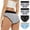 aac_Light Blue, variant on Plus Size Underwear for Women 4 Pack Packs Briefs High Cut Mix Color Breathable Womens Panties Leisure