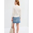 thumbnail image 2 of Cardigan de Cuello Redondo GAP con Copos de Nieve Color Leche XL, 2 of 2