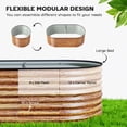 thumbnail image 4 of Outsunny 5 x 2.5 x 2 ft Galvanized Raised Garden Bed, Easy DIY, Brown, 4 of 10