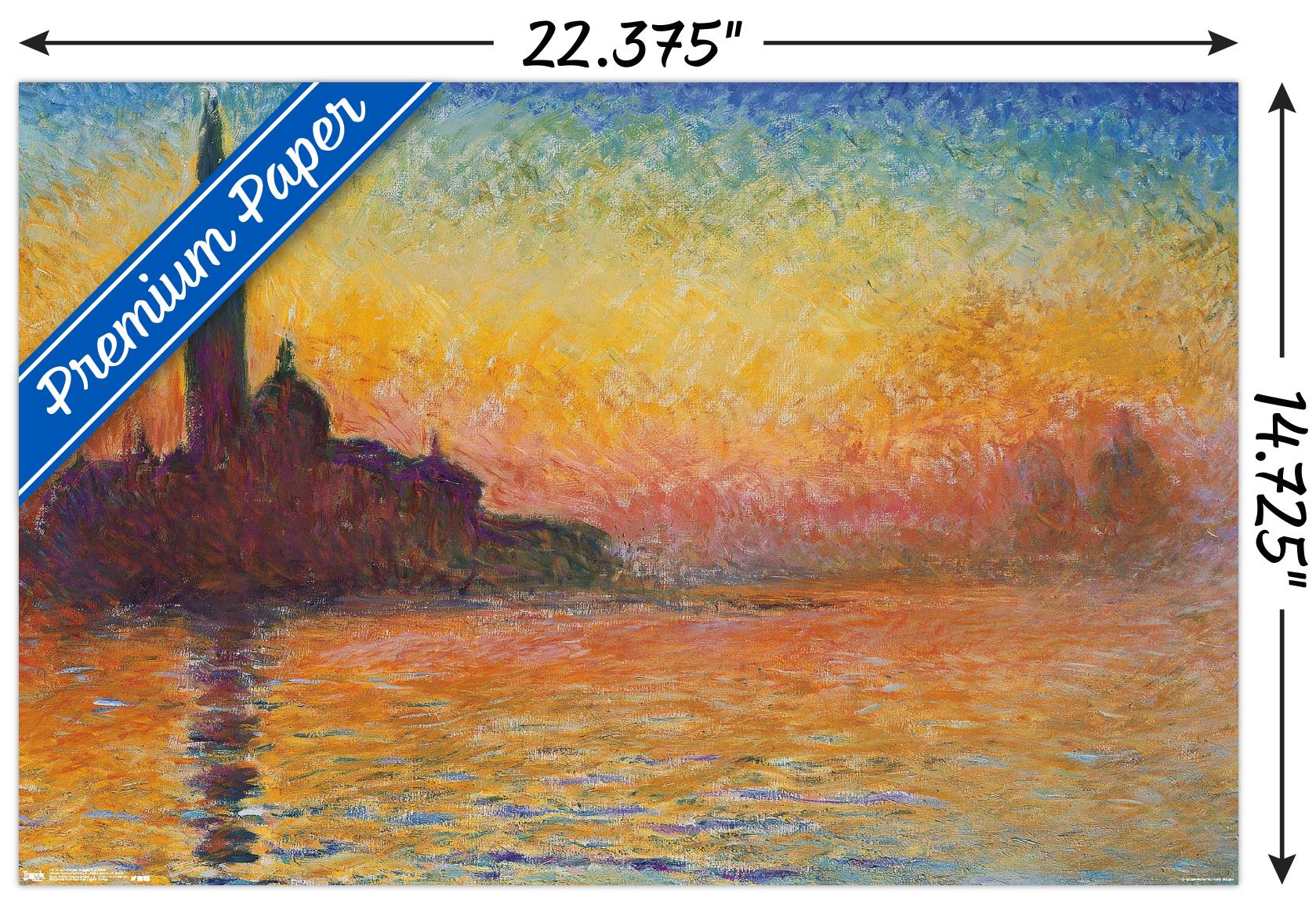 San Giorgio Maggiore At Dusk by Caude Monet Wall Poster, 14.725" x 22.375"