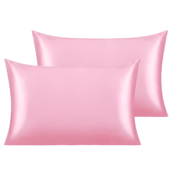 AUQ 2026 New 2 Pack Silk Satin Pillowcases for Hair and Skin,Soft Pillow Cases with Envelope Closure,20"