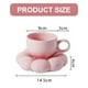 thumbnail image 2 of Taza de café de cerámica rosa con juego de vajilla a juego, juego de platos de flores, café, té y leche como regalo para su madre., 2 of 6