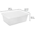 thumbnail image 3 of Sterilite Set of (4) Small Storage Bin, 12 Quart Clear Plastic Storage Container with Snap-On Lid, White, 3 of 10
