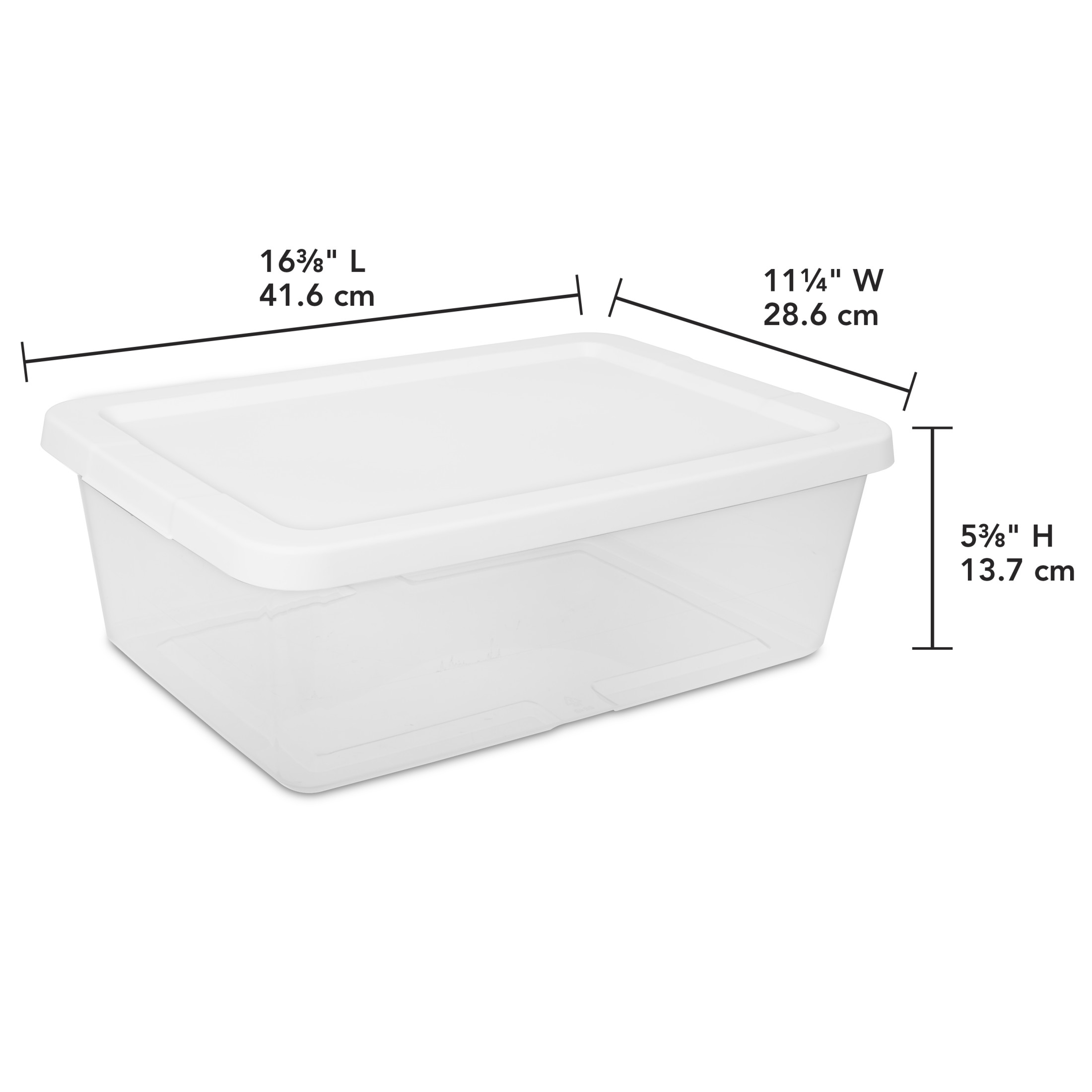 Sterilite 12-Quart Storage Bins with Lids, Clear, Set of 4 photo 2