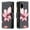 Flower, variant on Dteck Case for Samsung Galaxy A32 5G 6.4-inch,Magnetic Patterned Leather Zipper Card Holder Wallet Flip Case Kickstand Shockproof with Hand Strap Cover ,Purple Butterfly