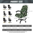 thumbnail image 6 of SCRAWLGOD Comfy St. Patrick's Day Office Chair Covers Universal Non-Slip High Back Chair Slipcover Breathable Easy to Install Computer Chair Covers, Gnome Four Leaf Clover Horseshoes Green Black, S, 6 of 7
