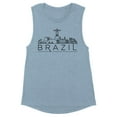 thumbnail image 1 of Skyline Brazil Women's Muscle Tank 2X-Large Stonewash Denim, 1 of 5
