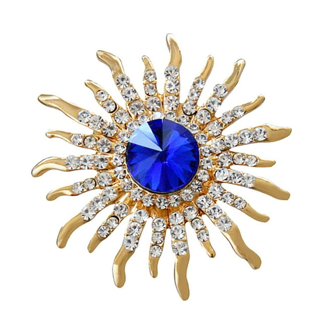 Joyería Del Banquete De Boda Del Broche Del Diamante Artificial Nupcial De s Mujeres Del Girasol Zulema Broche de Rhinestone para Mujeres