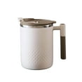 thumbnail image 2 of Taza Taza beige de acero inoxidable con doble pared aislante,tapa y asa,ideal para viajes,oficina y camping (1 unidad). Rkxzt, 2 of 9