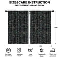 thumbnail image 2 of Blackout Kids Curtains,Math Equations 3D Shapes Black Pattern Childrens Insulated Curtains Set Of 2,Bedroom Essentials,Toddler Room Decor 42"x63", 2 of 5