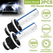 2PCS D2C/D2S HID Xenon Light Bulbs 35W 8000K 3500LM Headlight Replacement Bulbs