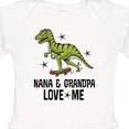 thumbnail image 4 of Inktastic Nana and Grandpa Love Me Dinosaur Grandson Boys Long Sleeve Baby Bodysuit, 4 of 5