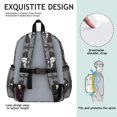 thumbnail image 5 of Butterfly and Skull Gothic Pattern Backpack for School, Cute School Bag with Adjustable Shoulder Straps and Padded Back, 13.4"x11"x4.7", 5 of 5